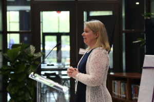 Dr. Janna Woodason at the Lower School Dedication