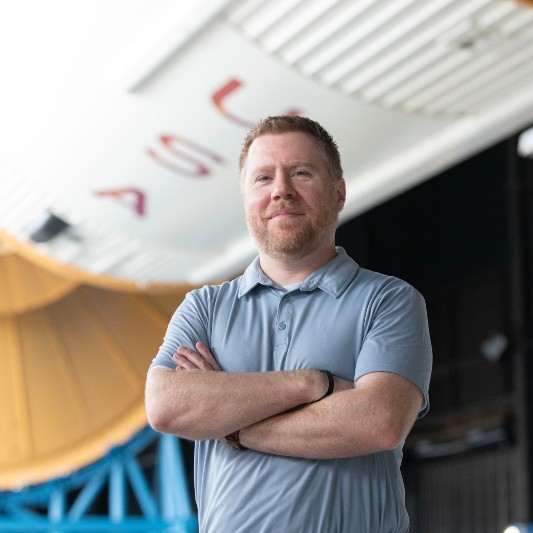 James Savage at the U.S. Space and Rocket Center in Huntsville