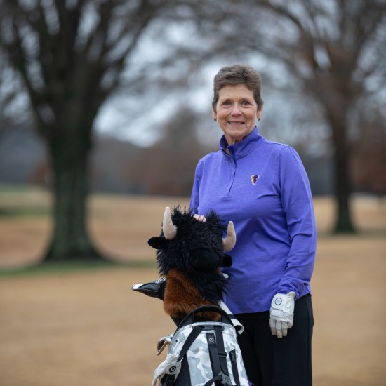 Robbie Davis with Bison gear on the golf course