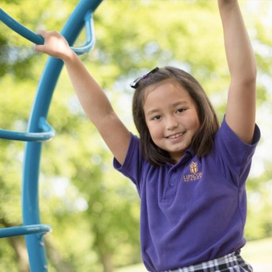 young girl on playground