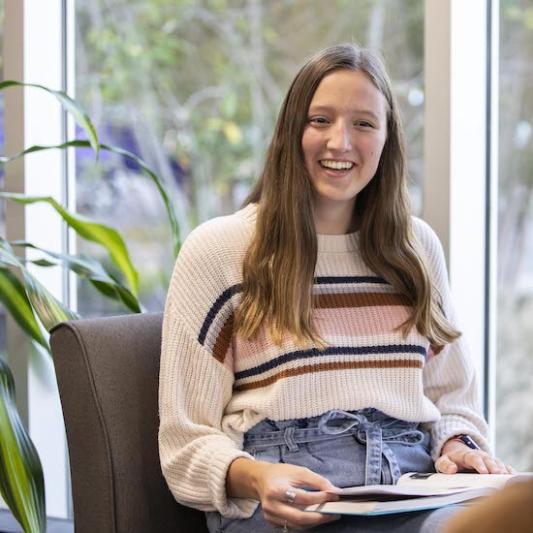 Ashlyn Holmes on campus