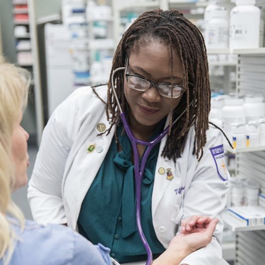 A patient receives care