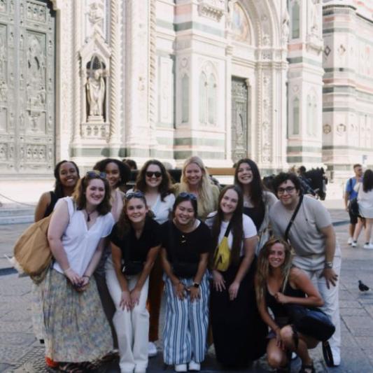 group of students posing together