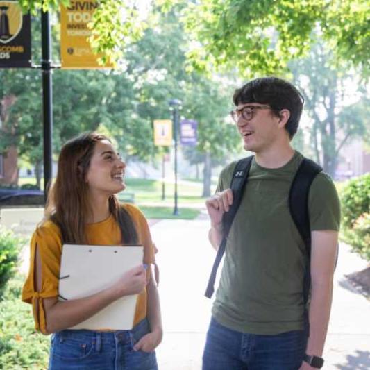 students walking together to class