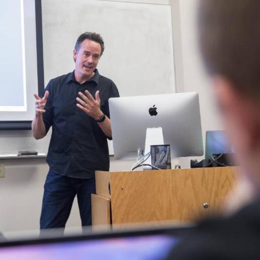 professor teaching the class