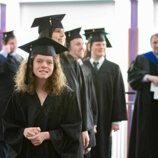 student at graduation