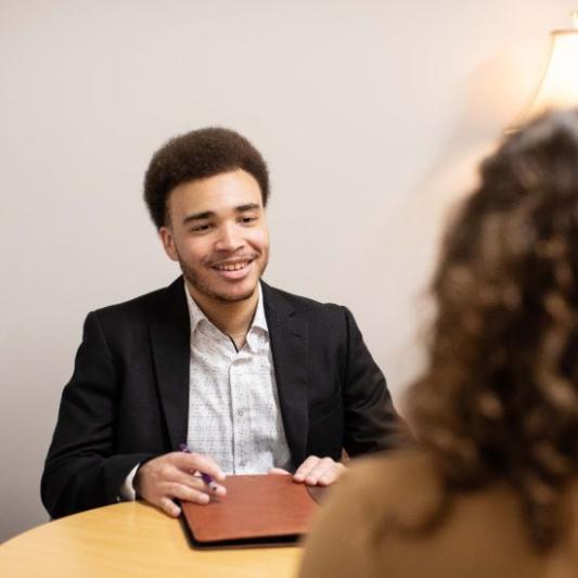 student smiling