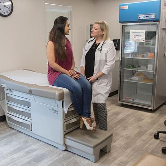 Student in the Health Center