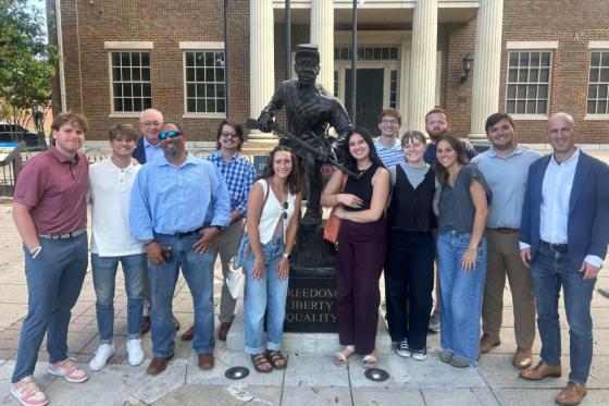 Students on the learning excursion to Franklin, Tennessee