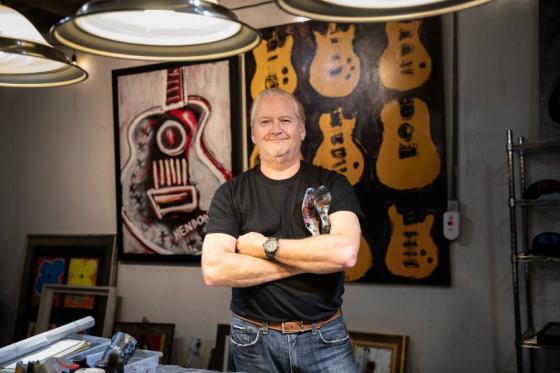 Rob Hendon in his studio