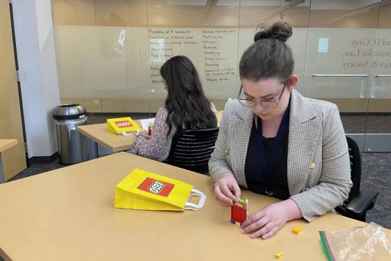 CLPS student at work on Lego exercise.