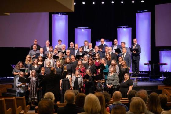Members of the Lipscomb Community Chorus singing