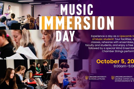 Faculty and high school students at Music Immersion Day