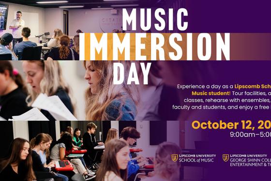 Music students in classrooms and at choir rehearsal