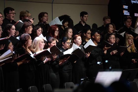 Lipscomb choral students performing 