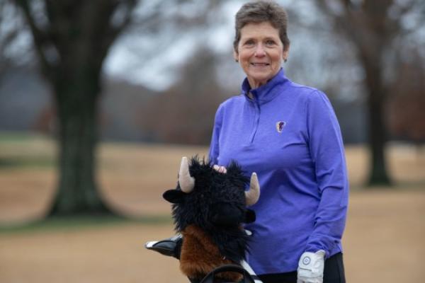 Robbie Davis with Bison gear on the golf course