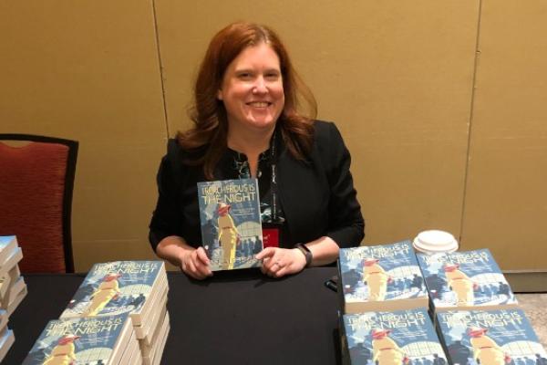 Anna Lee Huber at a book signing
